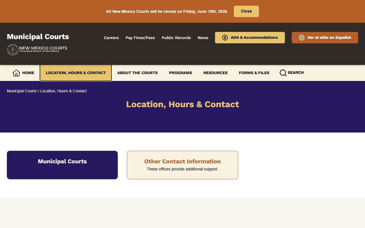 Socorro County arrest records New Mexico municipal court directory source