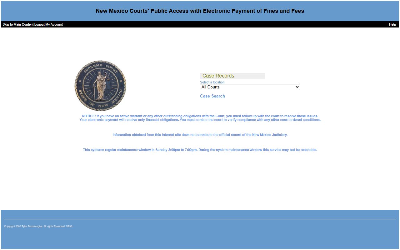 Socorro County court records public access portal