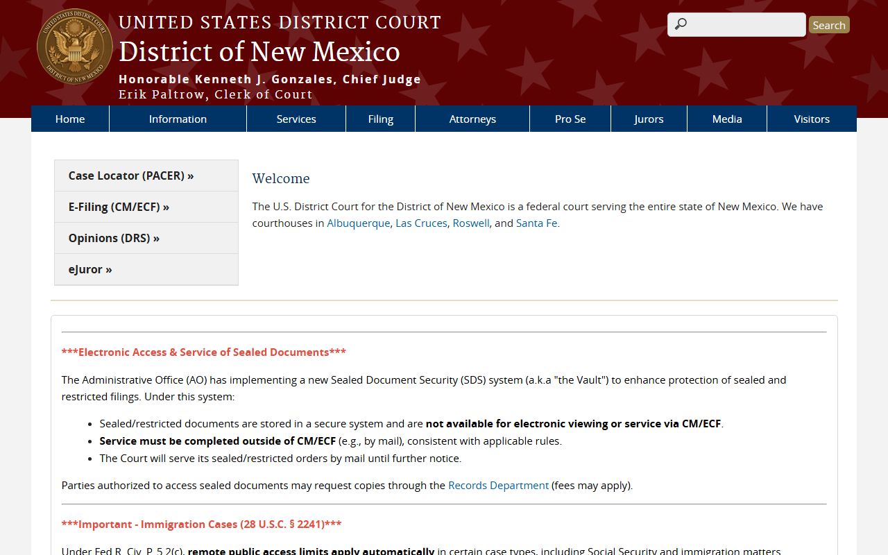 Socorro County criminal court records U.S. District Court for New Mexico source