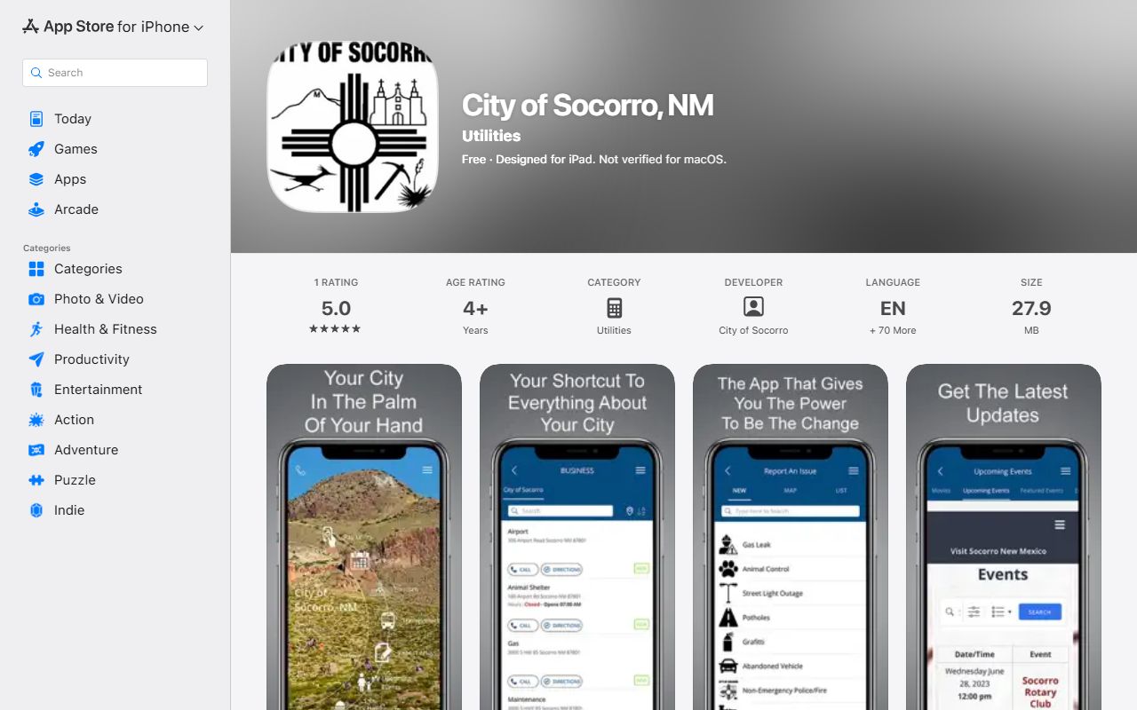 Socorro County inmate records City of Socorro iOS app not a jail roster
