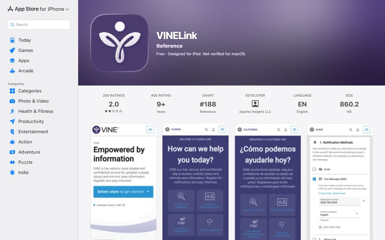 Socorro County inmate records VINELink iOS app custody notification