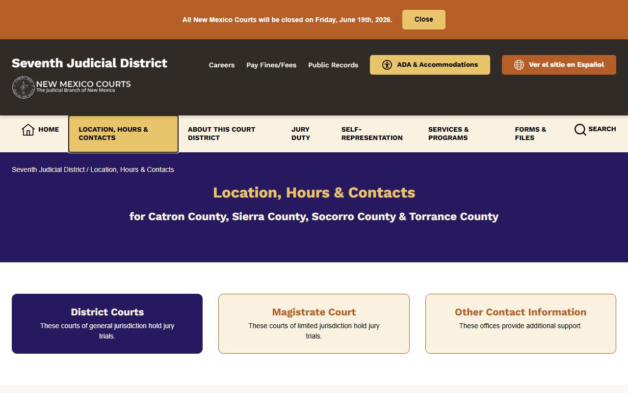 Socorro County court records District and Magistrate Court contacts