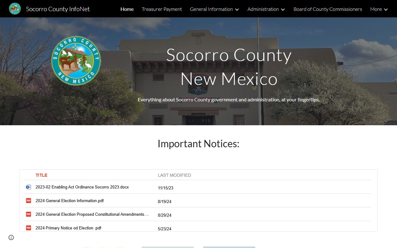 Socorro County court records county government home