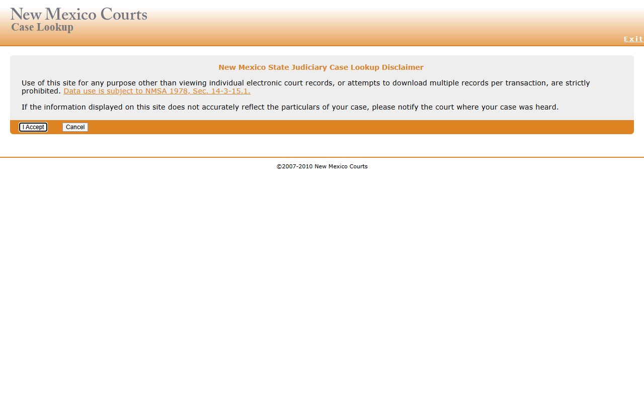 Socorro County court records New Mexico Case Lookup portal